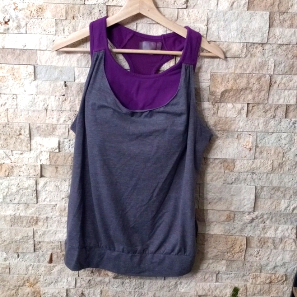 ATHLETA Two Tone Purple Tank Top